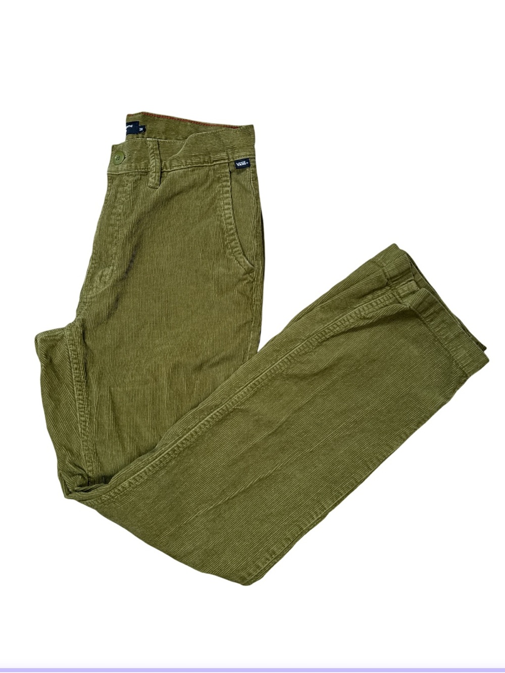 Vans Authentic Chino Relaxed Fit Olive Green Corduroy Pants Men’s Size 28